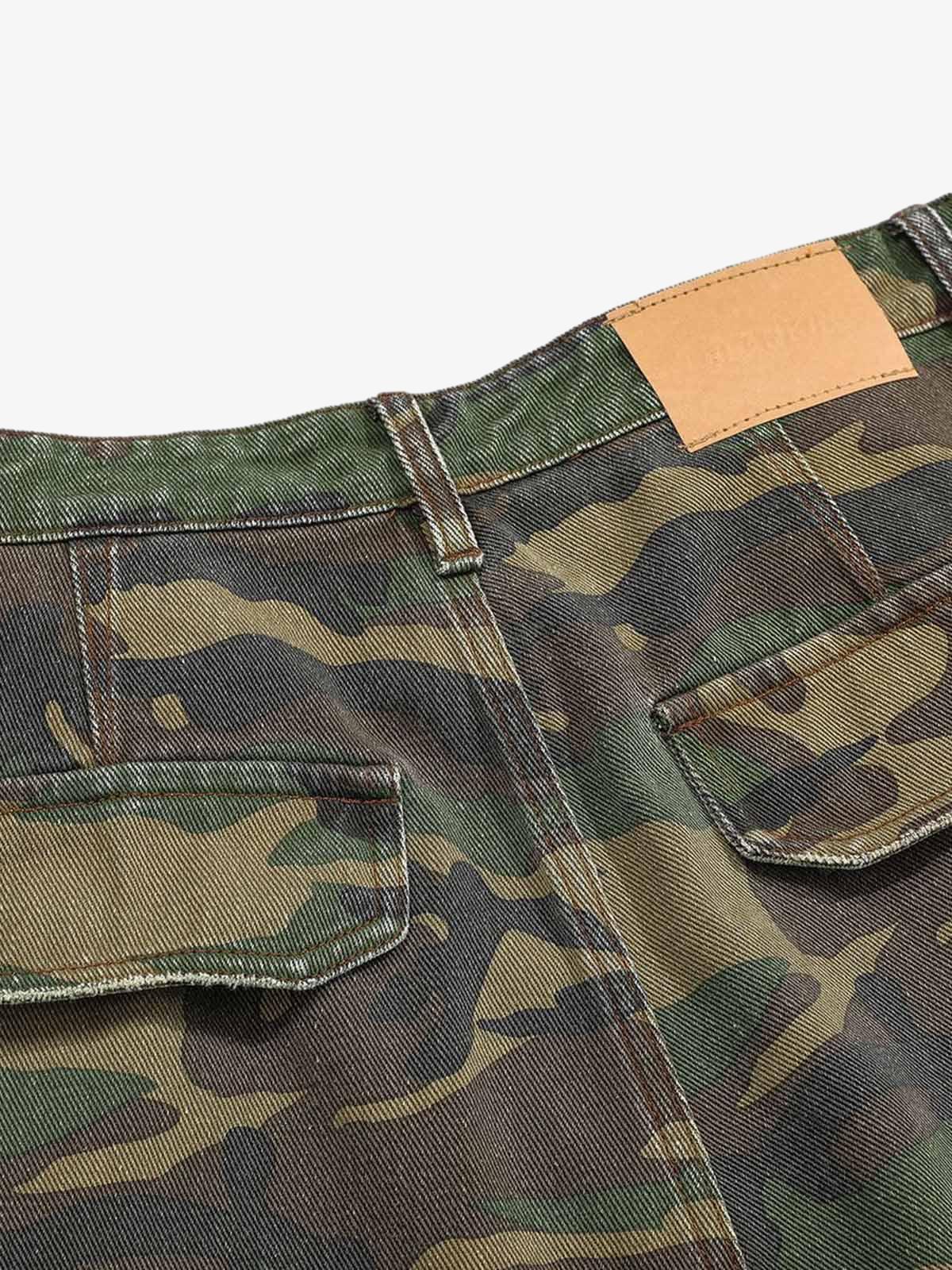 Calça Pavtros Cargo Camouflage Flared