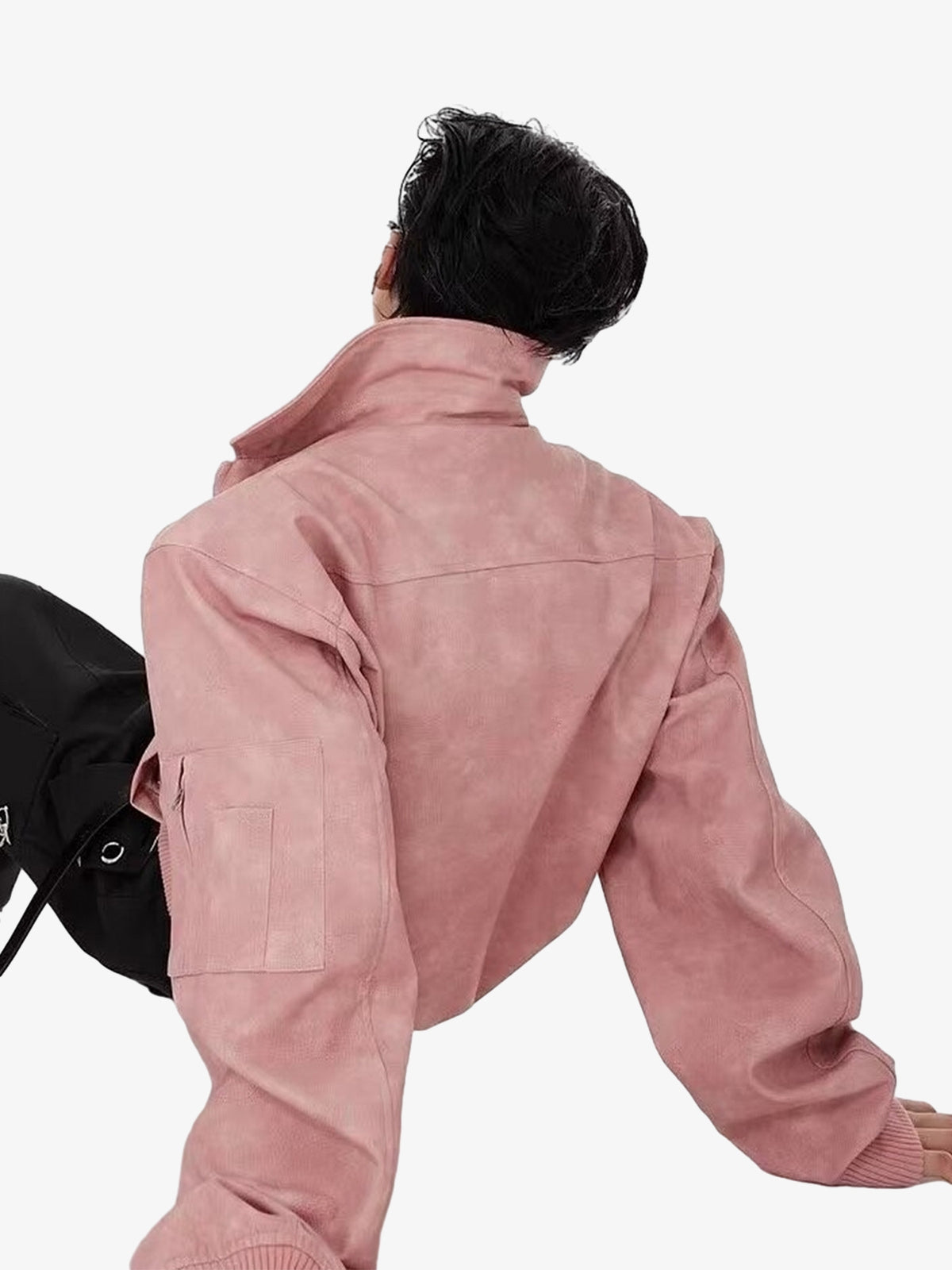 Jaqueta Oversized Moto Suede — Pavtros