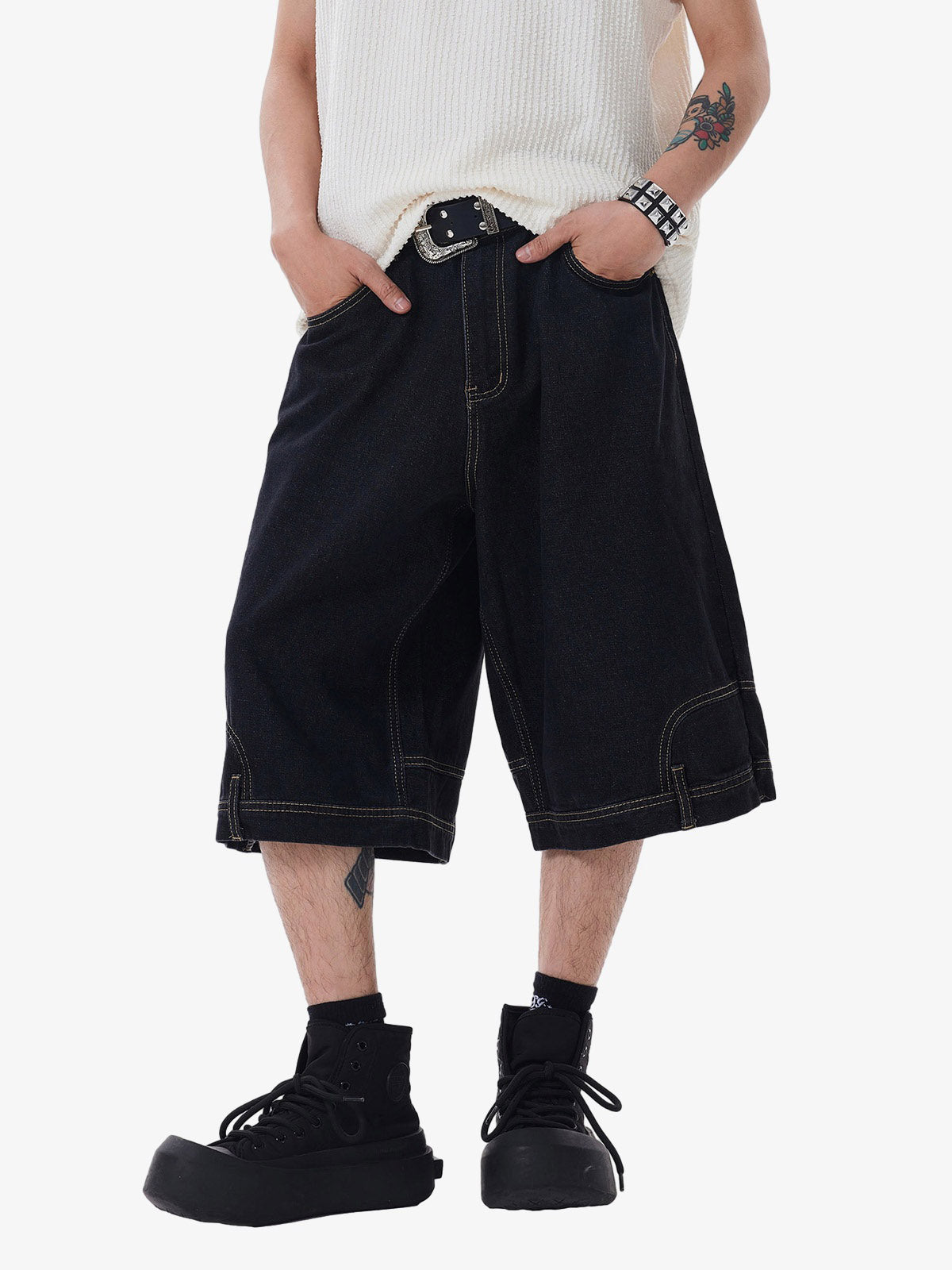 Short Pavtros Retro Reverse Design Washed Jorts - foto 5