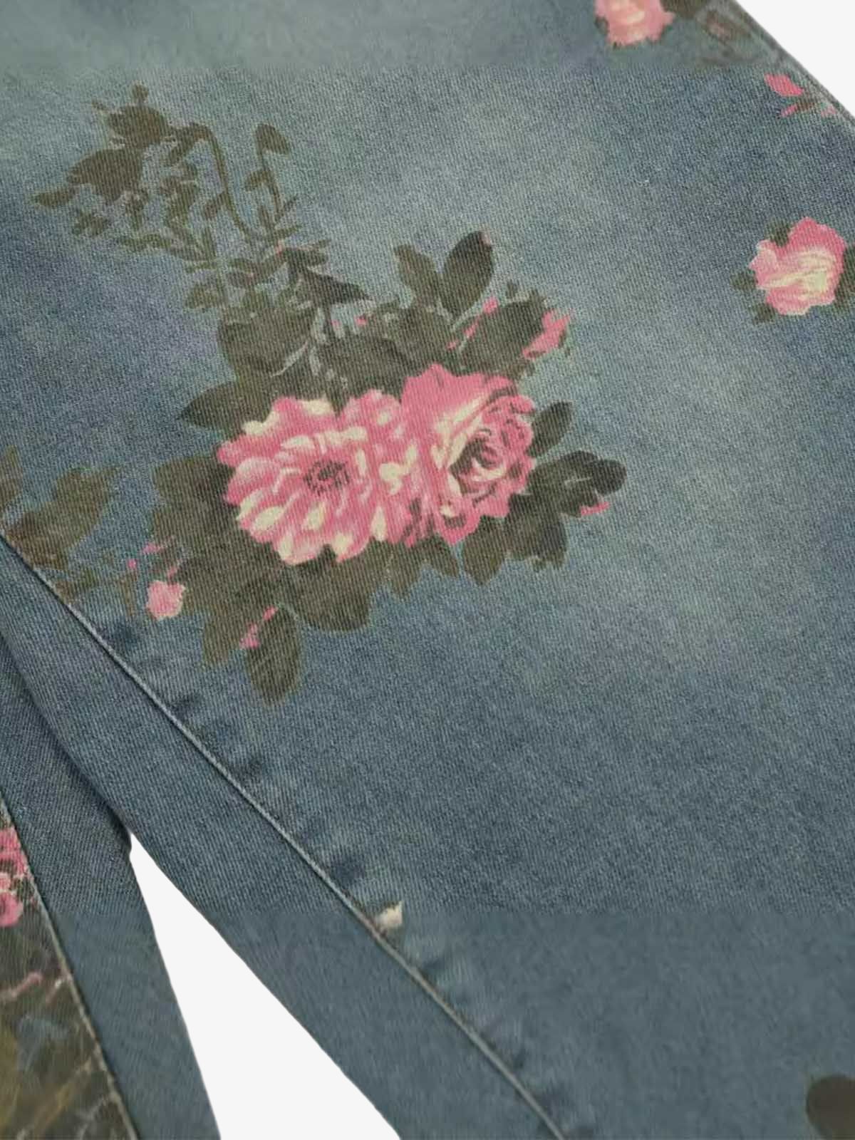 Calça Pavtros Floral Rose Straight
