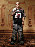 Original Flame Print Football Jersey T-Shirt