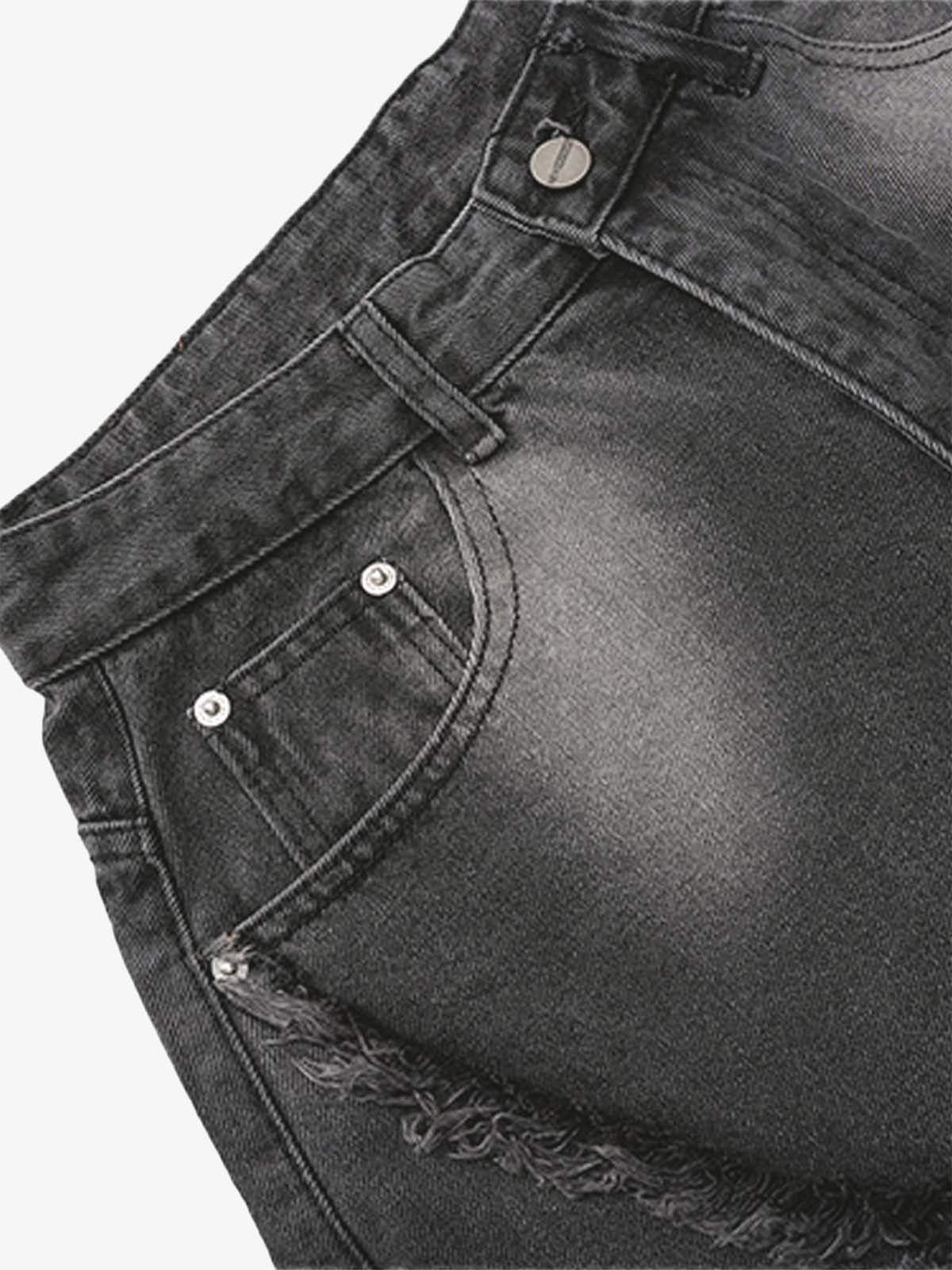 Calça Pavtros Washed Distressed Raw Edge
