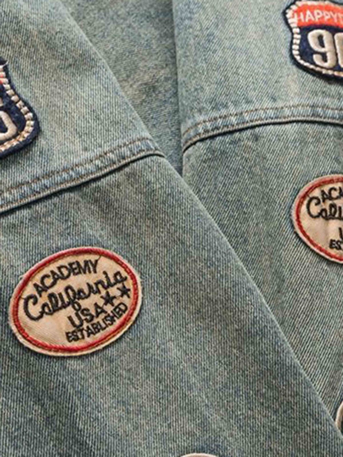 Jaqueta Pavtros Embroidered Do-over Denim Jacket - 1911 - foto 7