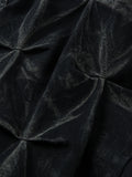 Calça Heavy Washed Distressed Pleated Baggy Jeans