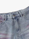Shorts Distressed Tie-Dye Denim