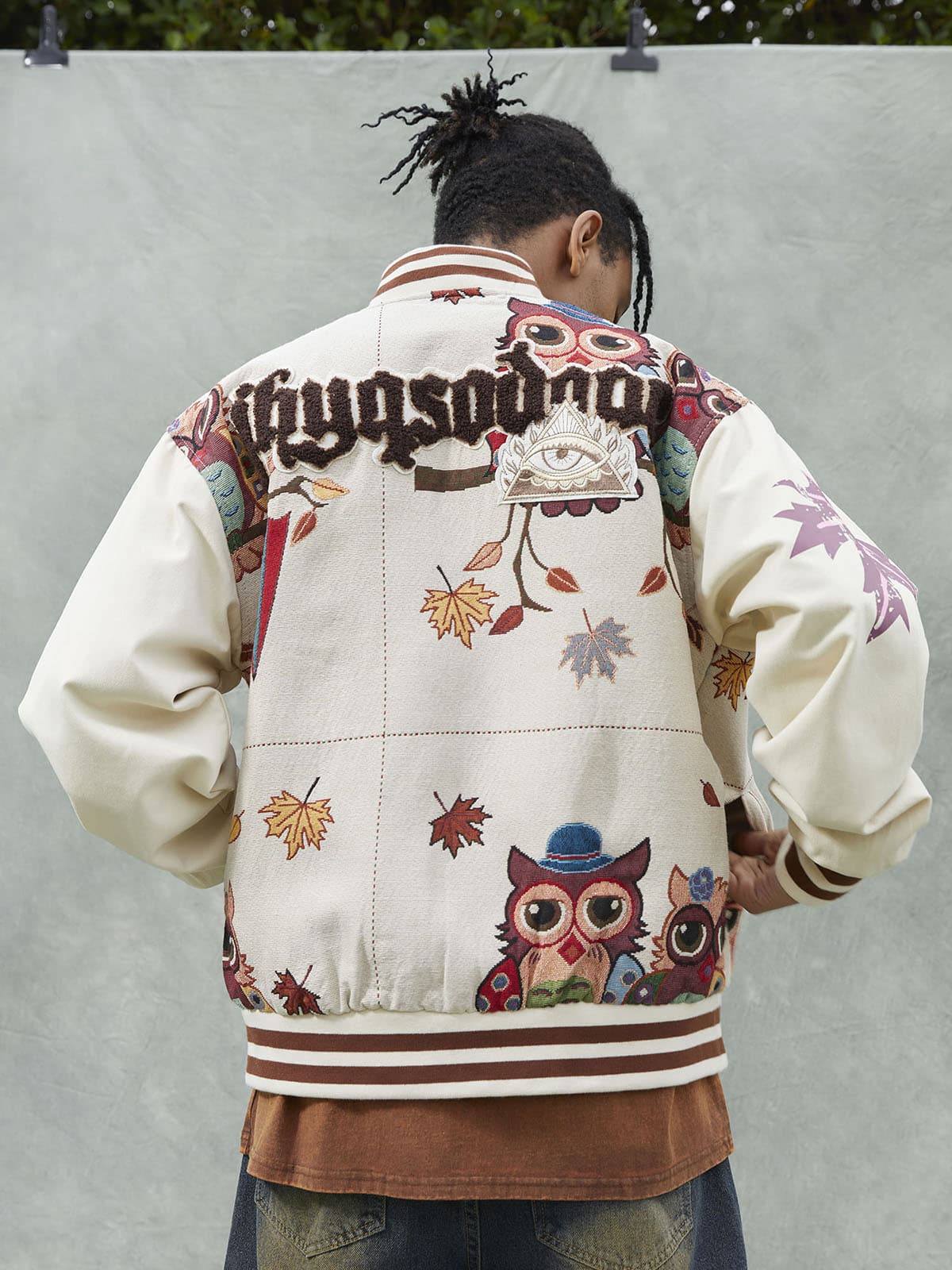 Jaqueta Pavtros Owl Patch College Baseball Jersey - foto 9