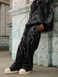 Calça High Street Hip-hop Distressed