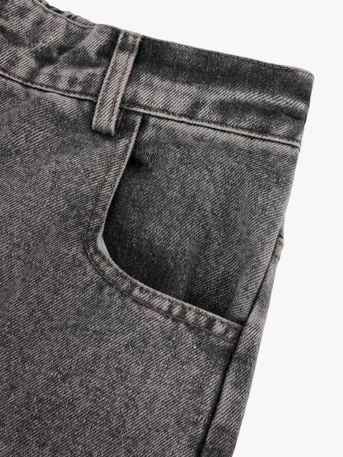 Calça Pavtros Street Stitching Cargo Washed Jeans