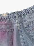 Shorts Distressed Tie-Dye Denim