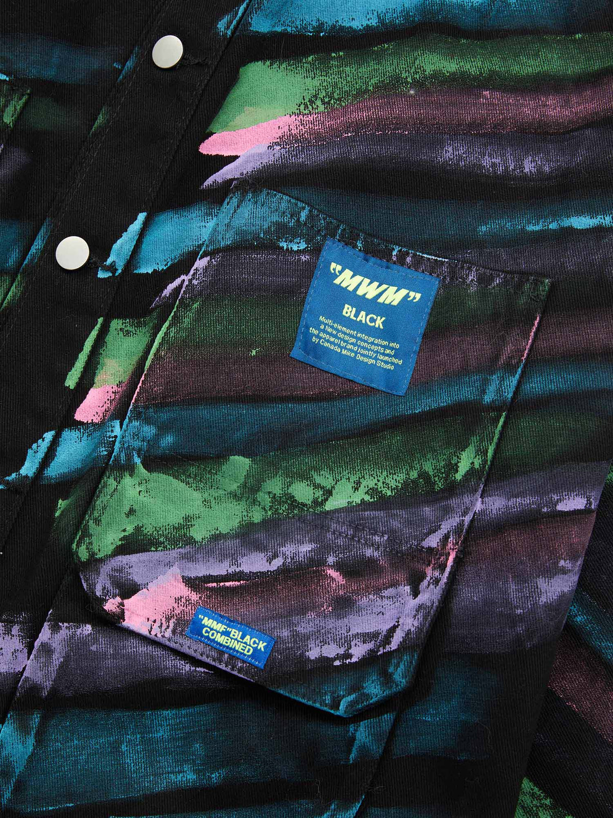 Jaqueta Pavtros Studios Abstract Graff Denim Jacket — Foto 8