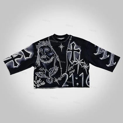 Camiseta Pavtros Oversized Saint Black