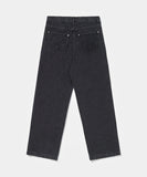 Loose Fit Black Denim - Black