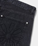 Loose Fit Black Denim - Black