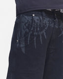BERMUDA JEANS CURVALÍNEA CINTO TRIBAL