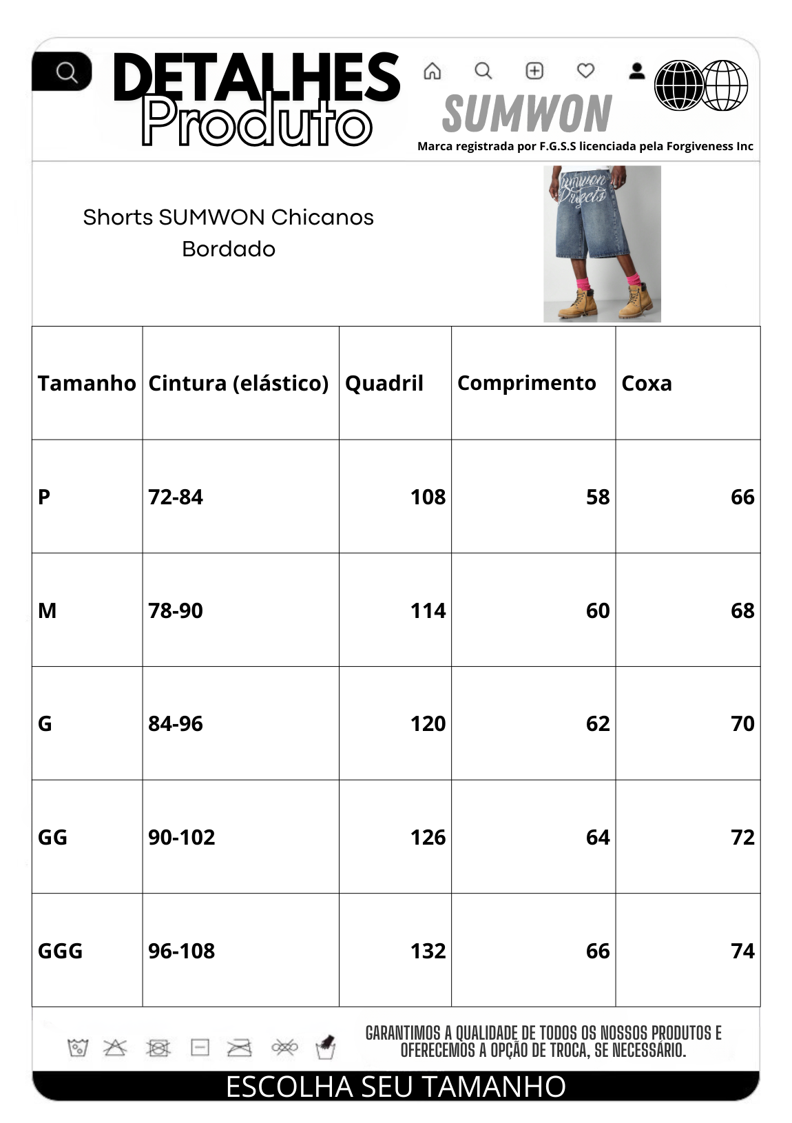 Short Pavtros Chicanos Bordado - foto 7