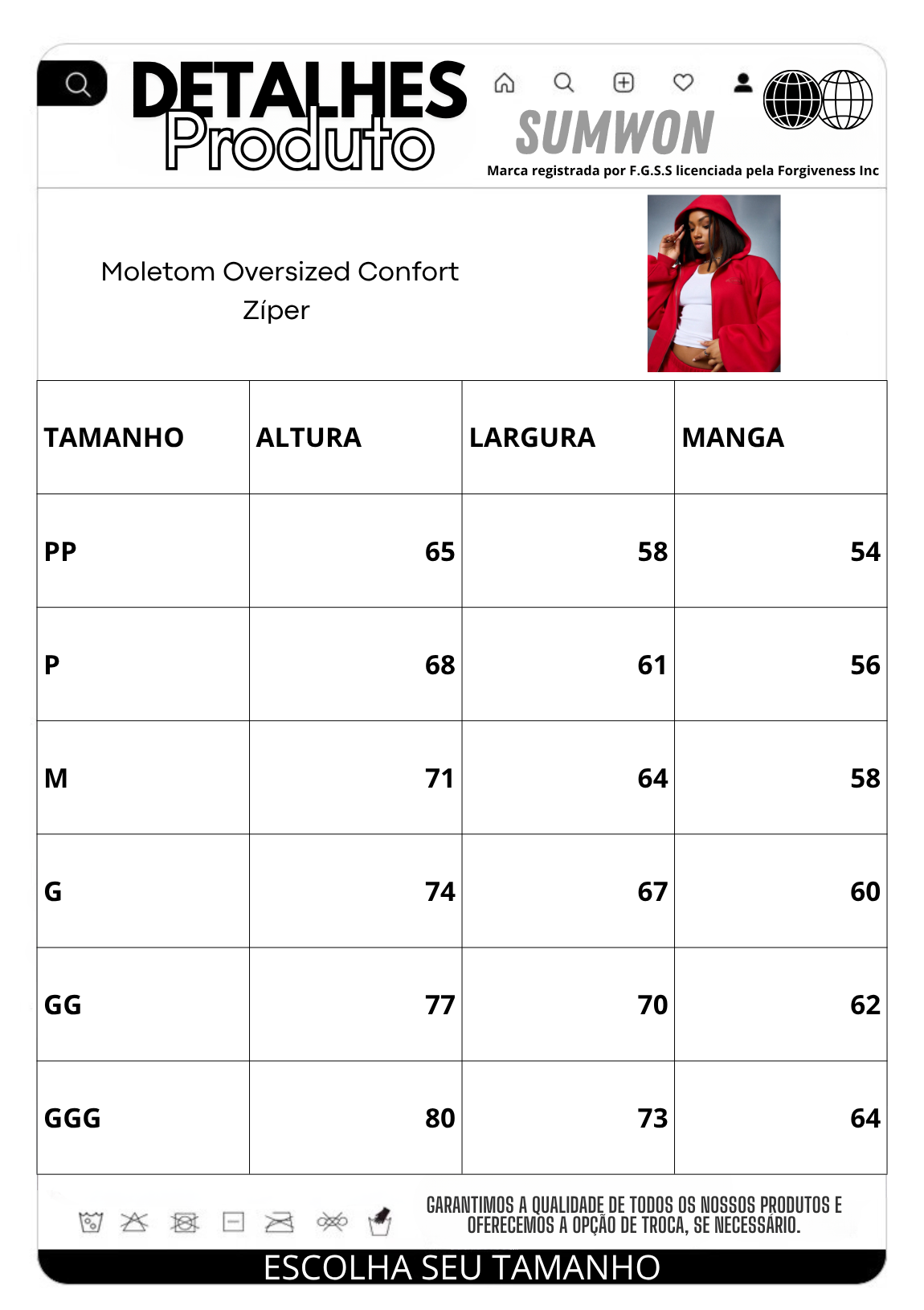 Moletom Pavtros Oversized Confort Zíper - foto 10