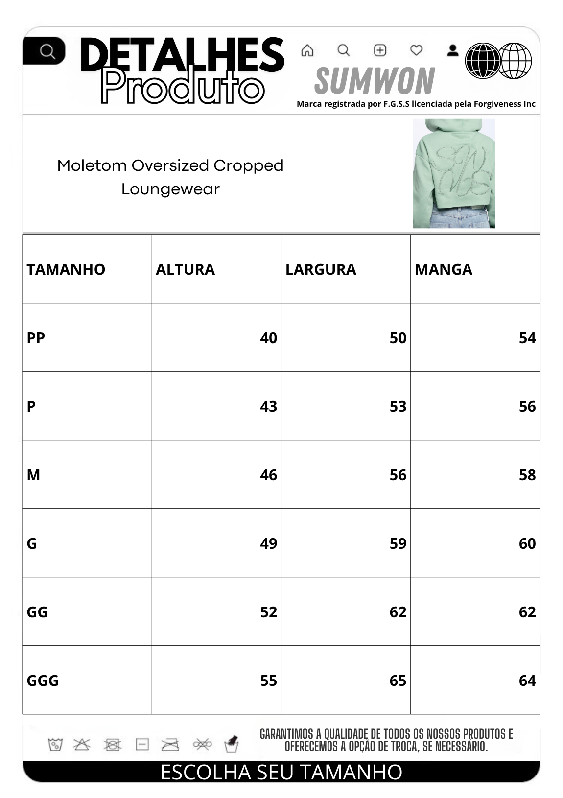 Moletom Pavtros Oversized Cropped Loungewear - foto 5