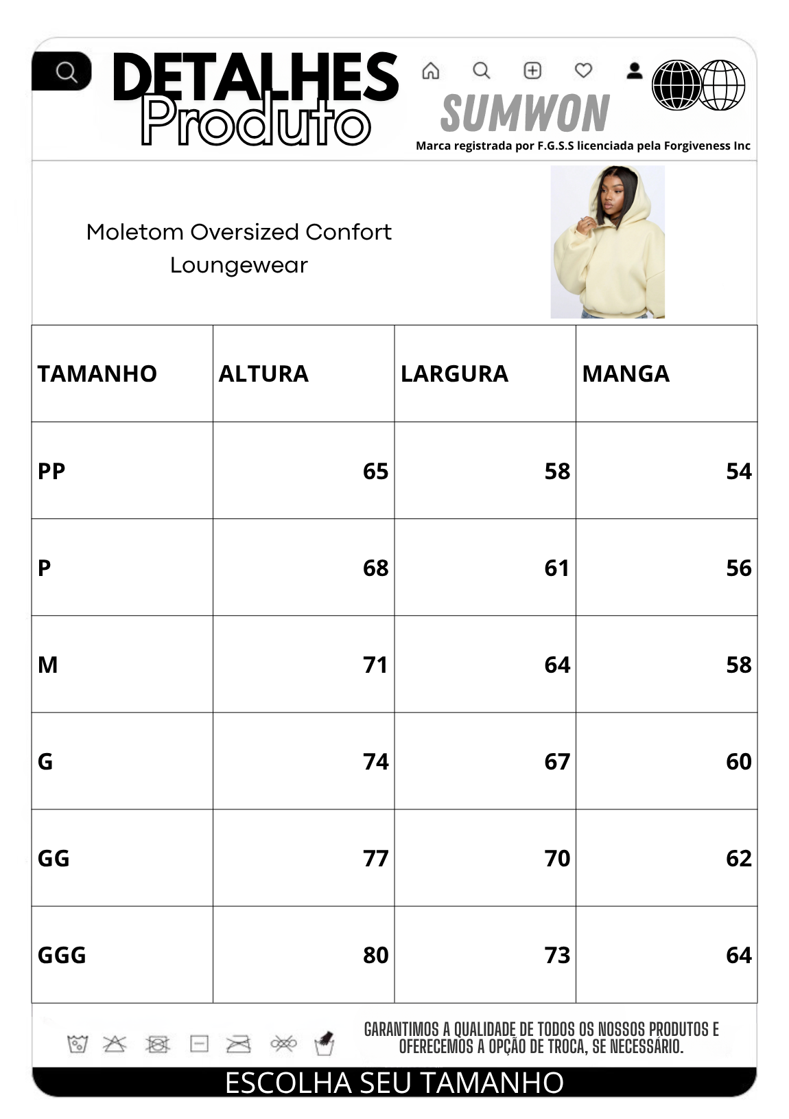 Moletom Pavtros Oversized Confort Loungewear - foto 4